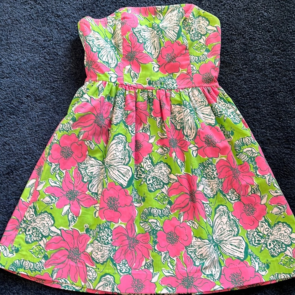 Lilly Pulitzer strapless A-Line dress size 2